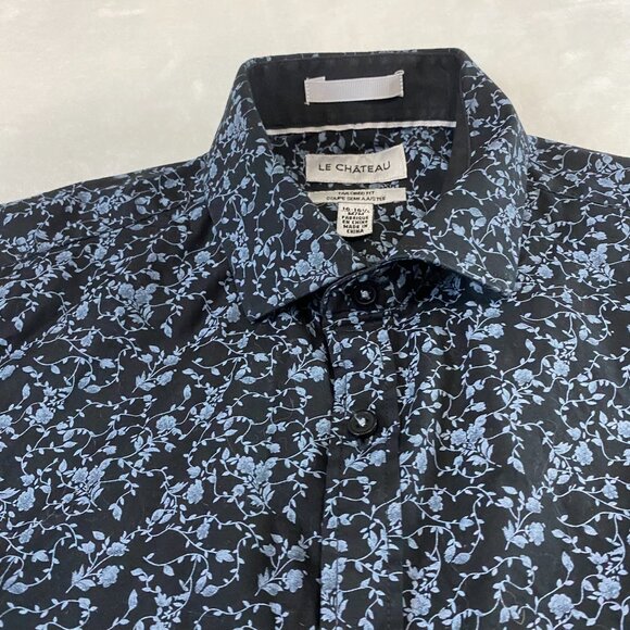 Le Chateau Men's M Tailored Fit 16-16 1/2 Rose Vineyard Button Up Dress Shirt - Picture 3 of 9